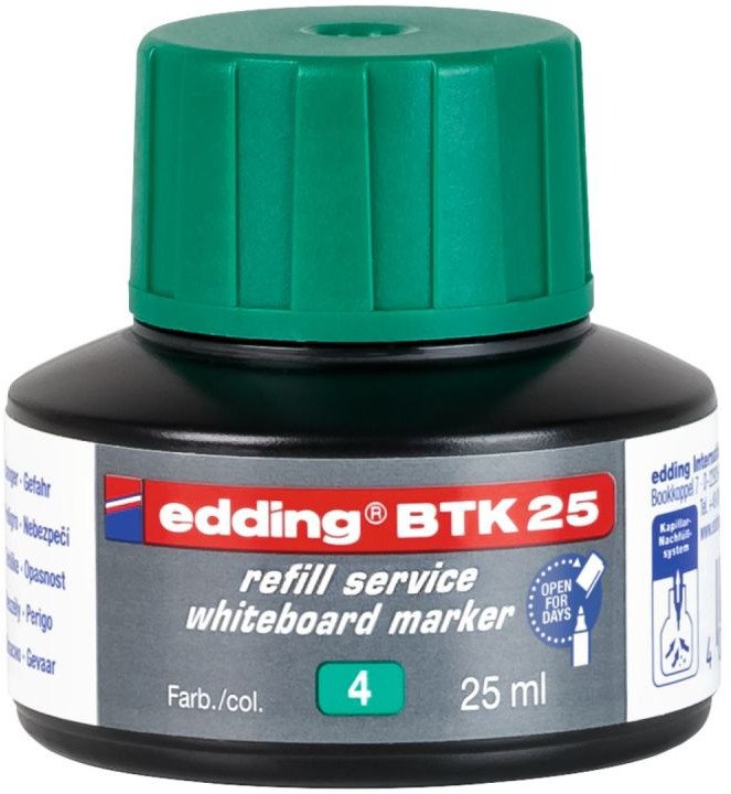 Edding Tusz do uzupełniania markerów do tablic suchościeralnych E-BTK 25 EDDING, zielony