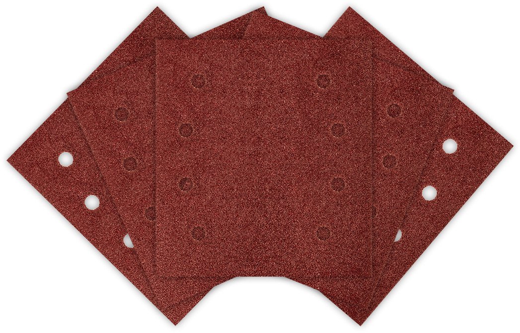 Neo Papiery ścierne na rzep, kwadrat 113 x 113 mm, P80, 5 szt., z 8 otworami do 04-623