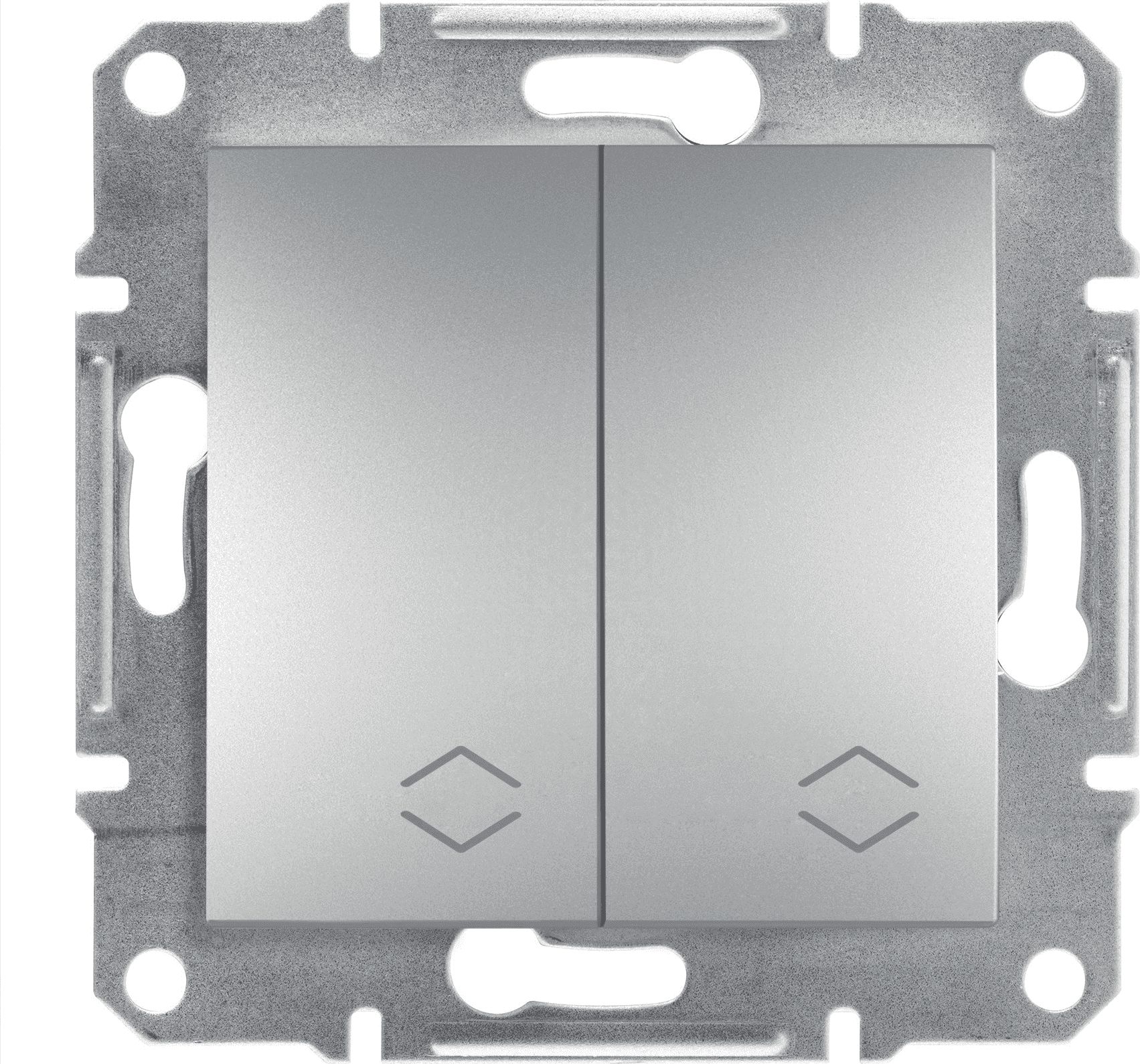 Schneider Electric Łącznik podwójny schodowy Asfora bez ramki aluminium (EPH0600161)