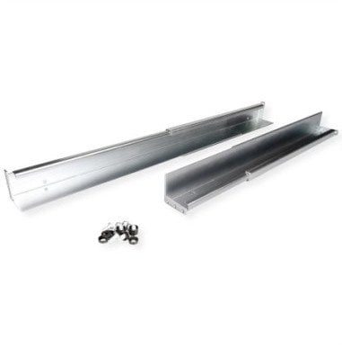 Zestaw szyn ślizgowych ROLINE o zmiennej głębokości, od 500 do 750 mm wraz z materiałem montażowym