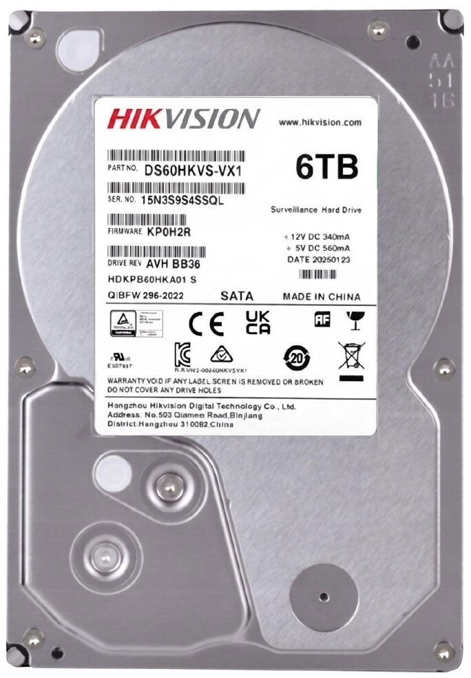 Dysk Hikvision 6TB 3,5" 5400 256MB SATA III (DS60HKVS-VX1)