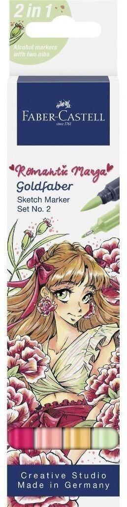 Faber-Castell Pisak Goldfaber Sketch dwustr. Manga Romantic 4szt