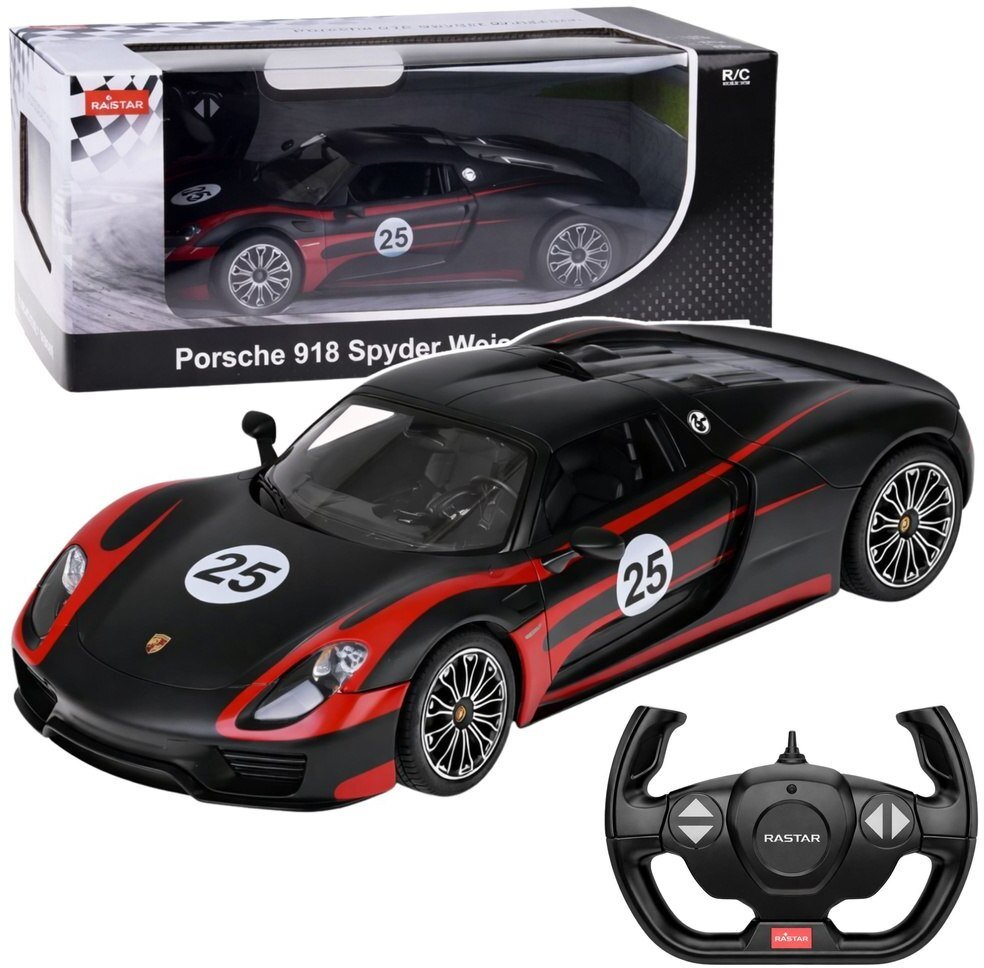 Rastar Auto Porsche 918 Spyder Performance Zdalnie Sterowane RC Czarne Rastar 1:14 Rastar