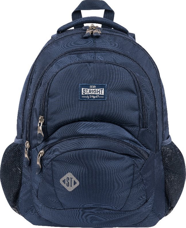 St. Majewski PLECAK 31X41X16 3ZAM 4KIESZ STRIGHT BLUE VINTAGE