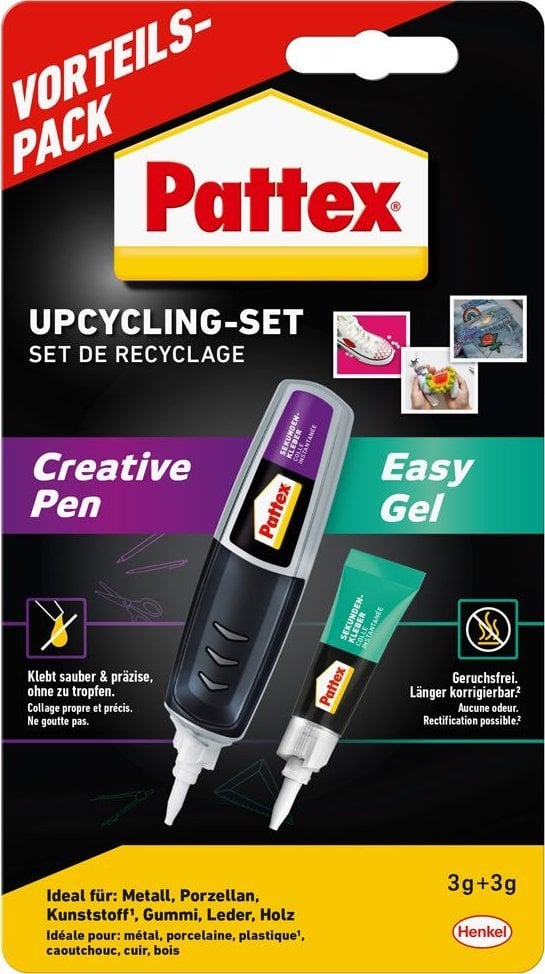 Pattex Klej sekundowy Upcycling Set Creative Pen + Easy Gel retail