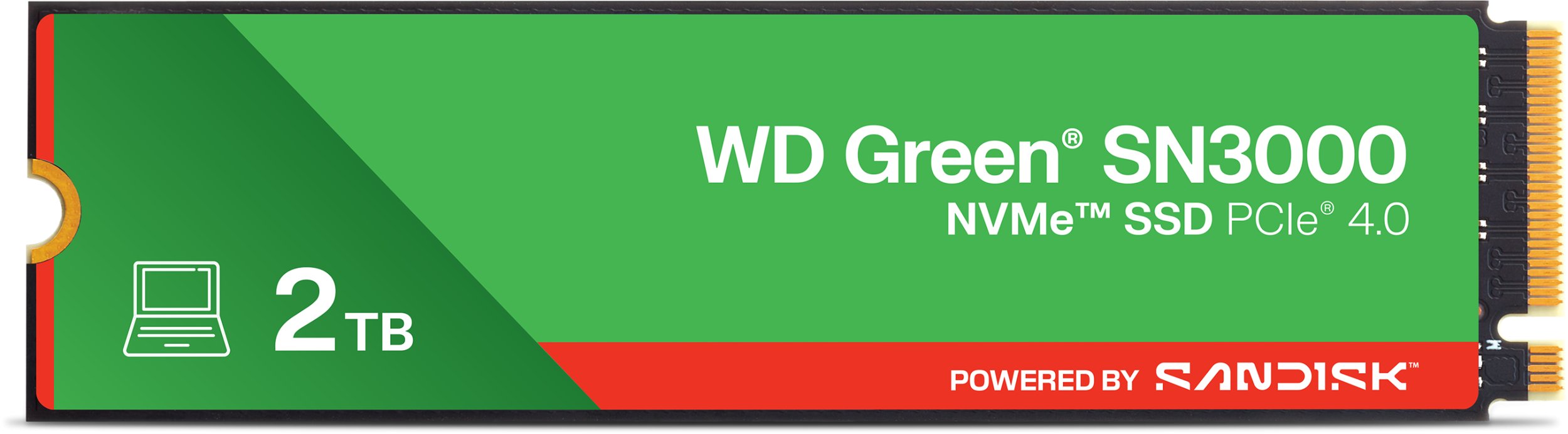 Dysk SSD SanDisk Green SN3000 2TB M.2 2280 PCI-E x4 Gen4 NVMe (WDS200T4G0E)
