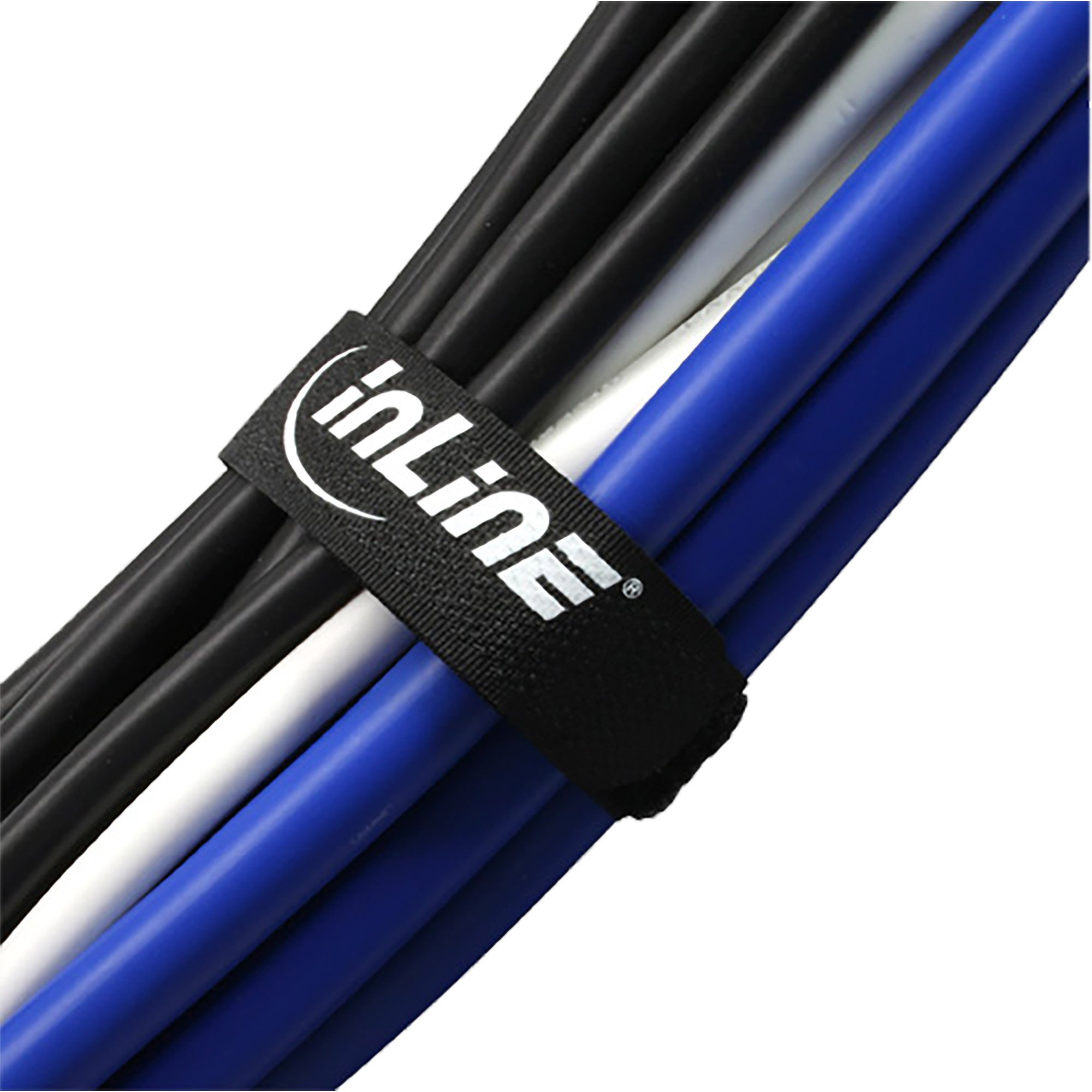InLine InLine® Cable Strip hook-and-loop Set 10 pcs. black
