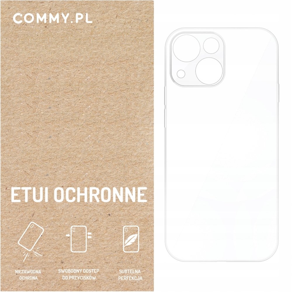 Przezroczyste etui COMMY Slim 2 mm - styl i ochrona dla iPhone 14