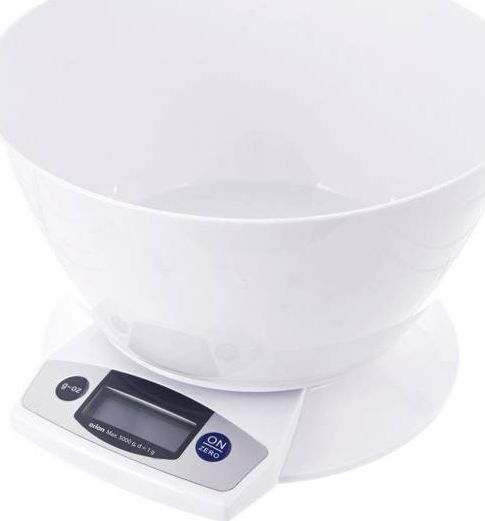 Waga kuchenna Orion Waga kuchenna BIAŁA elektroniczna 5kg z miską 2,5L
