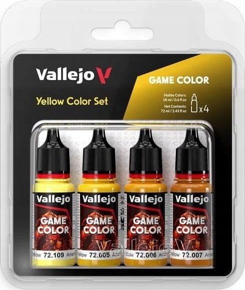 Vallejo : 72.378 - Game Color - Yellow Color Set 4 x (18 ml)