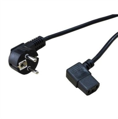 Kabel zasilający, kątowe złącze IEC, czarny, 1,8 m