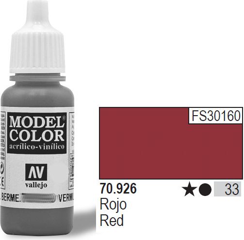 Vallejo Farba Nr33 Red Matt 17ml - 70926