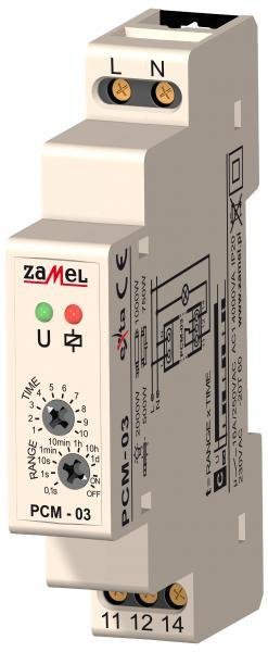 Zamel Przekaźnik czasowy 16A 1NO/NC 230V AC PCM-03