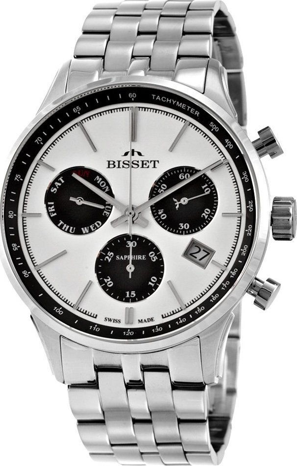 Zegarek Bisset Szwajcarski zegarek męski Bisset BSDF60 chronograf