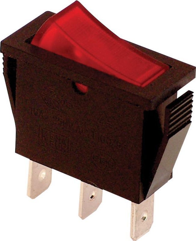 Tracon Electric Wyłącznik kołyskowy włącz-wyłącz czerwony TES-21