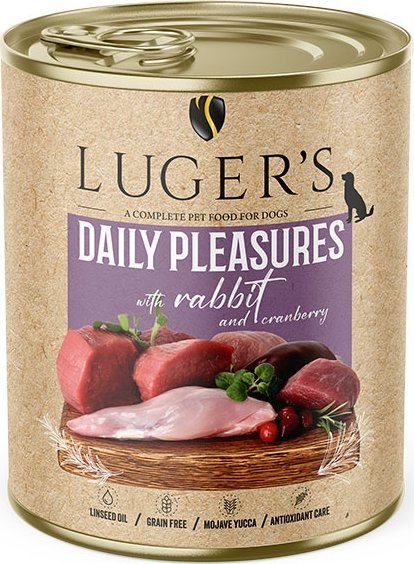 Karma mokra dla psa Luger's Daily Pleasures z królikiem i żurawiną 800 g