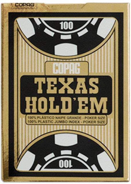 Cartamundi Texas Hold'em 100% plastic jumbo czarny (220886)