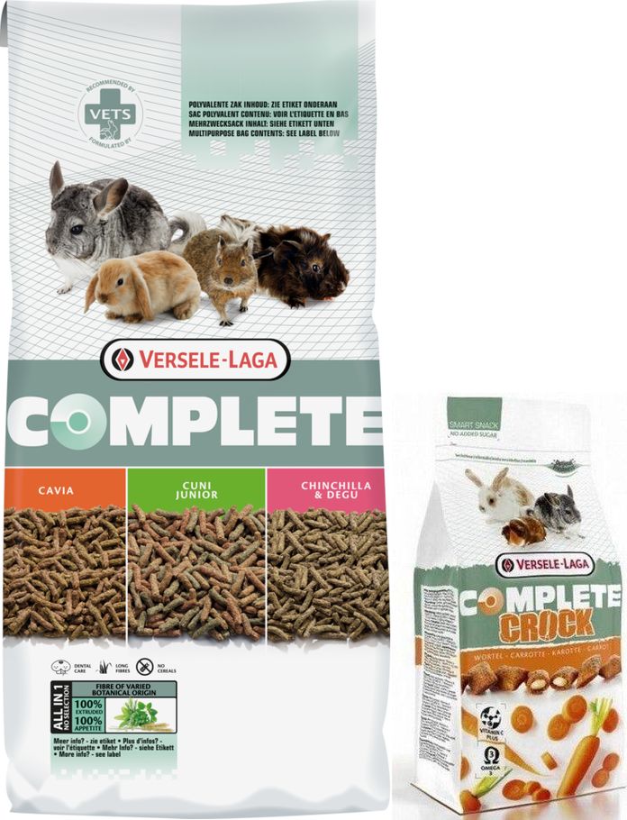 Versele-Laga VERSELE-LAGA Cavia Complete - Świnki Morskie 8kg + VERSELE LAGA Crock Complete Carrot -...