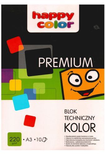Happy Color Blok techniczny Premium A3 10k kolorowy 220g