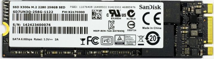 SanDisk SSD X300s 256GB M.2 2280 SATA 520/460 Mb/s