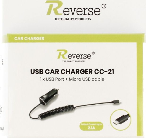 Ładowarka Revers Ładowarka samochodowa Reverse CC-21 2,1A MICRO+USB czarna