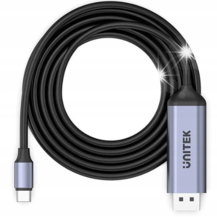 Kabel Unitek Unitek Adapter kabel przewód USB-C na DisplayPort 1.4 8K 60Hz kabel 1,8m
