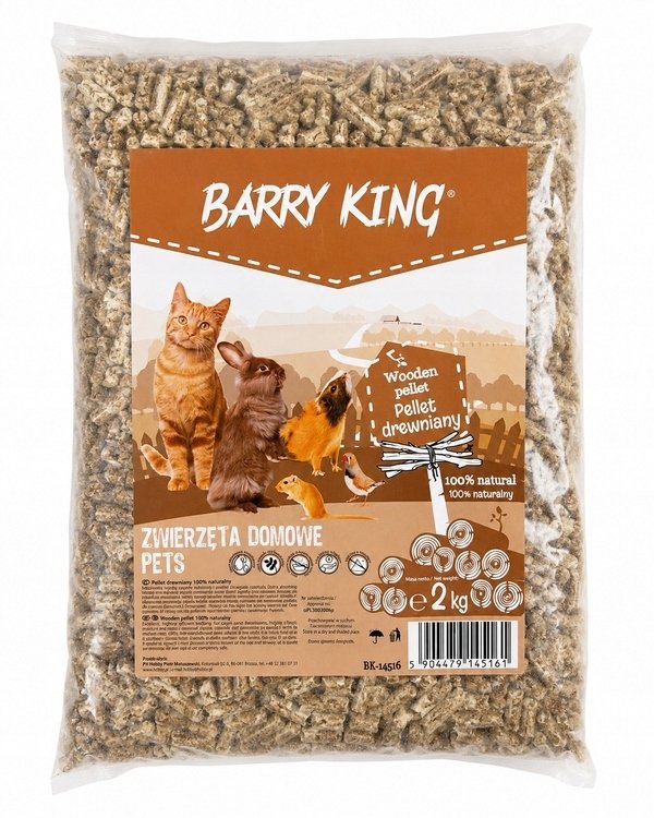 BarryKing Pellet drewniany dla zwierząt domowych, 2kg (BK-14516)