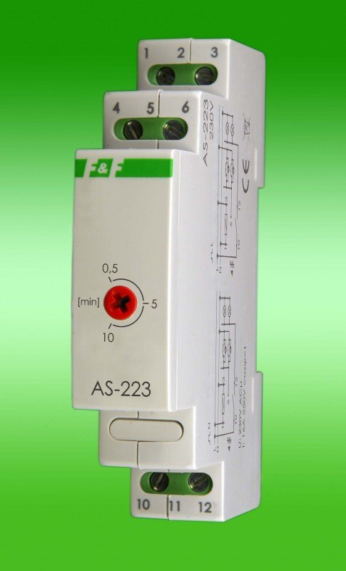 F&F Automat schodowy 240V 16A na szynę 1 moduł IP40 - AS-223
