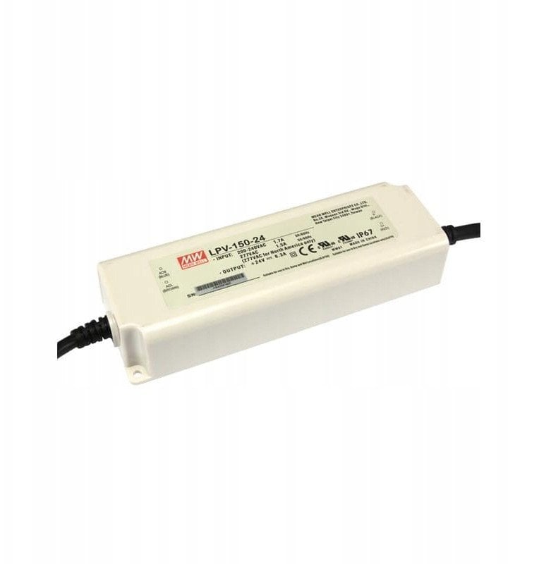 Mean Well Impulsinis maitinimo šaltinis LED 24V 150W 6.3A, IP67, MEAN WELL LPV-150-24
