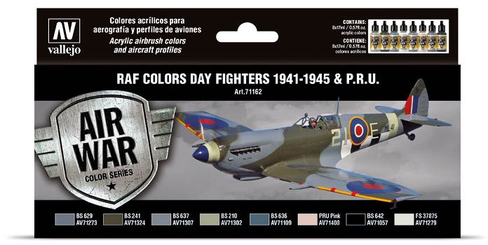 Vallejo Vallejo: 71.162 - Model Air - Air War - RAF Colors - Day Fighters 1941-1945 & P.R.U. (8x18 m...