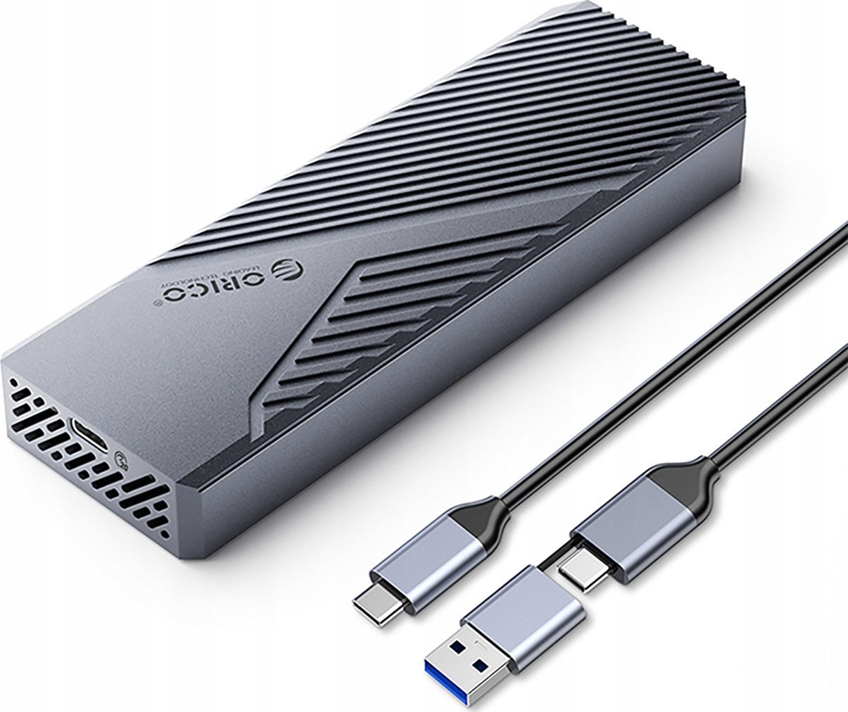 Kieszeń Orico Kieszeń dyskowa M.2 NVME USB-C 3.2 20Gbps - szara
