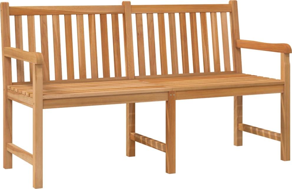 vidaXL Ławka ogrodowa, 150 cm, lite drewno tekowe