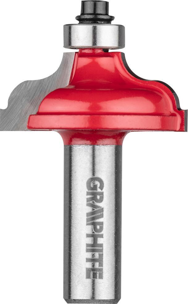 Graphite Frez widiowy (Frez kształtowy z łożyskiem, zaokrąglający, HM, 38.6 x 15.9 mm, trzpień 12 mm)