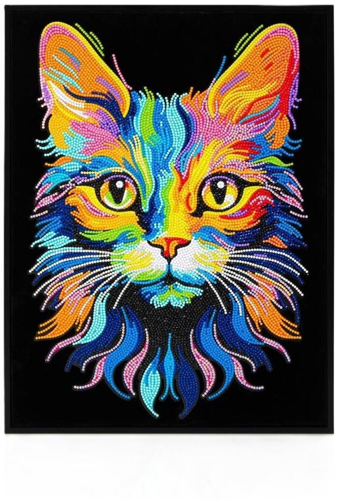 DIAMOND DOTZ Diamond Dotz - Adults Flocked Neon Cat EDUKAMP