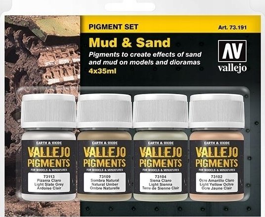 Vallejo : 73.191 - Pigment Set - Mud & Sand (4x35 ml)