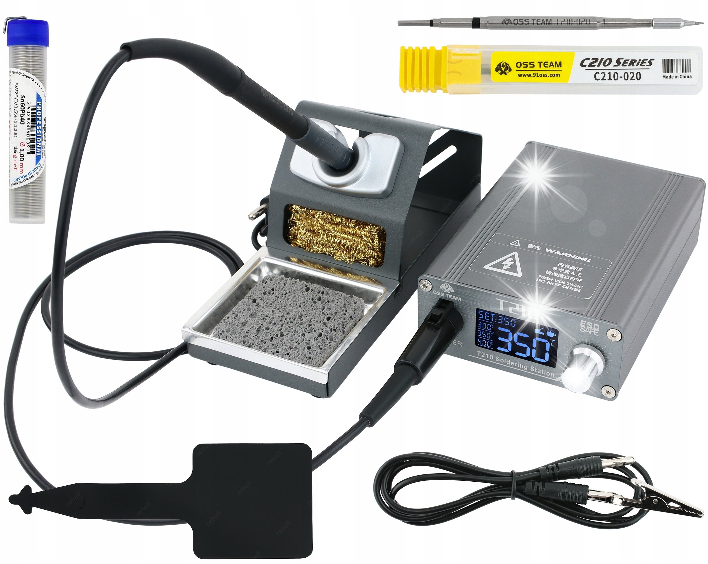STACJA LUTOWNICZA PRECYZYJNA OSS TEAM T210 C210-I 75W 350*C 2sek 3szt C210