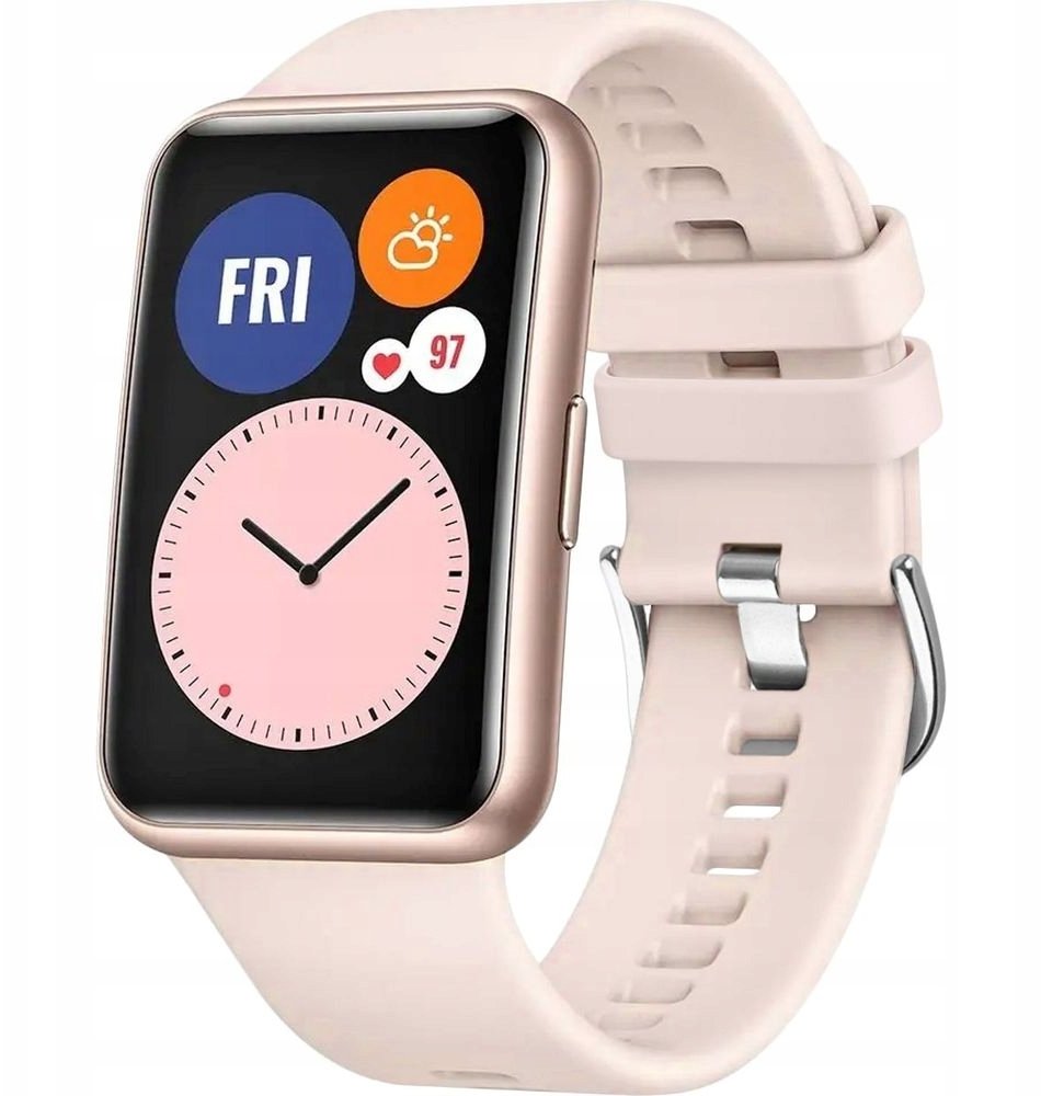 Fixed Pasek silikonowy do Huawei Watch FIT, różowy
