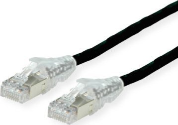 DTWYLER Kabel krosowy Cat.6A (Class EA) S/FTP, CU 7702 flex LSOH, AMP v2, czarny, 2 m