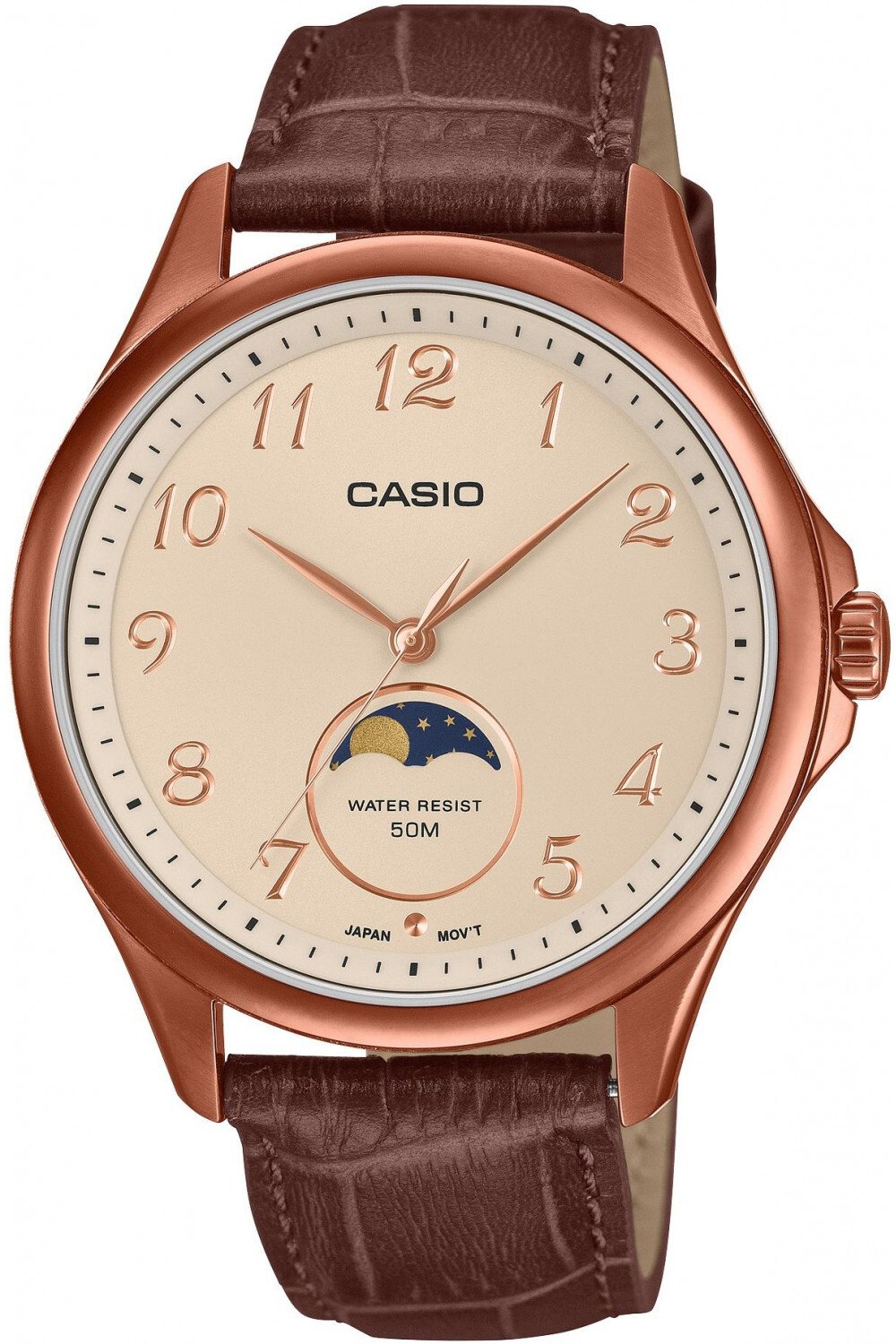 Zegarek Casio Zegarek męski Casio MTP-M110RL-5AVER brązowy