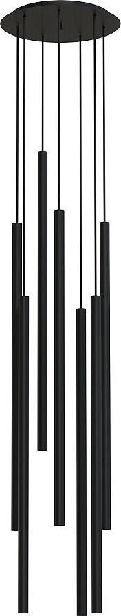 Lampa wisząca Nowodvorski Lampa wisząca LASER 7667 Nowodvorski metalowa kaskada do salonu czarna