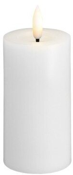 Moods & More MM LED pillar candle, Silk, Melted, Classic white, 49x100 mm