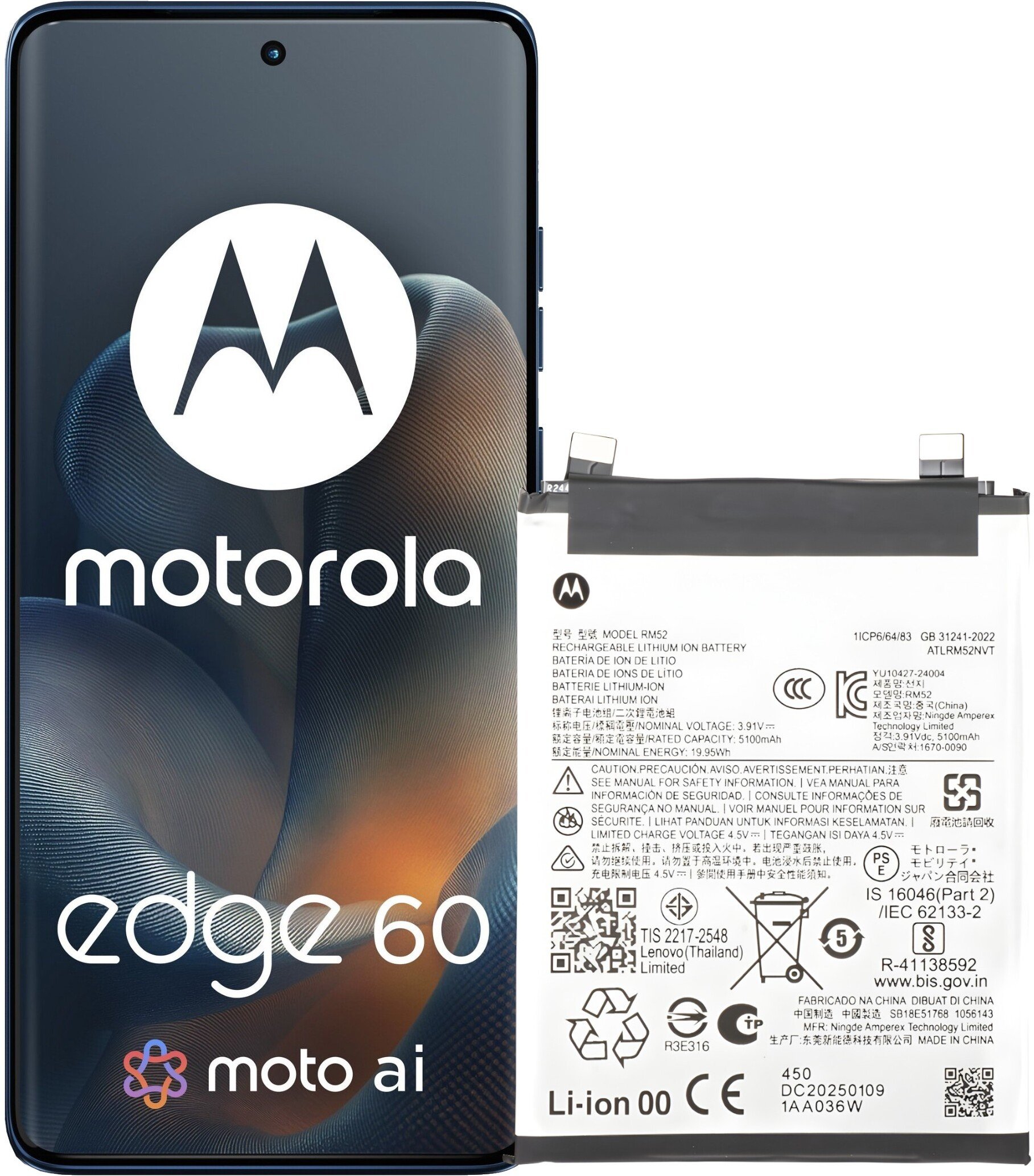 Bateria Motorola Bateria RM52 do Motorola Edge 60 XT2505-1 Oryginał Service Pack