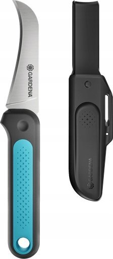Gardena Gardena Harvesting Knife VeggieCut (grey/turquoise, incl. belt holster with integrated sharpening stone)