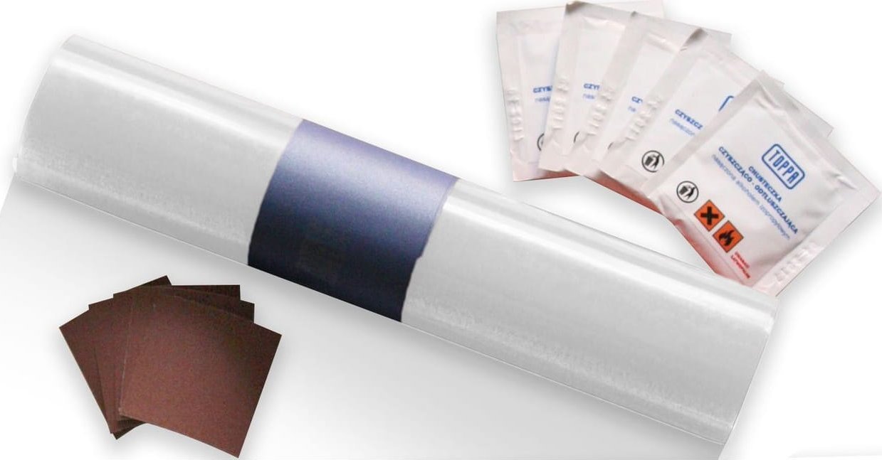 Plandeka Pako Zestaw Naprawczy Do Łatania Plandek 220x32cm PRZEŹROCZYSTY