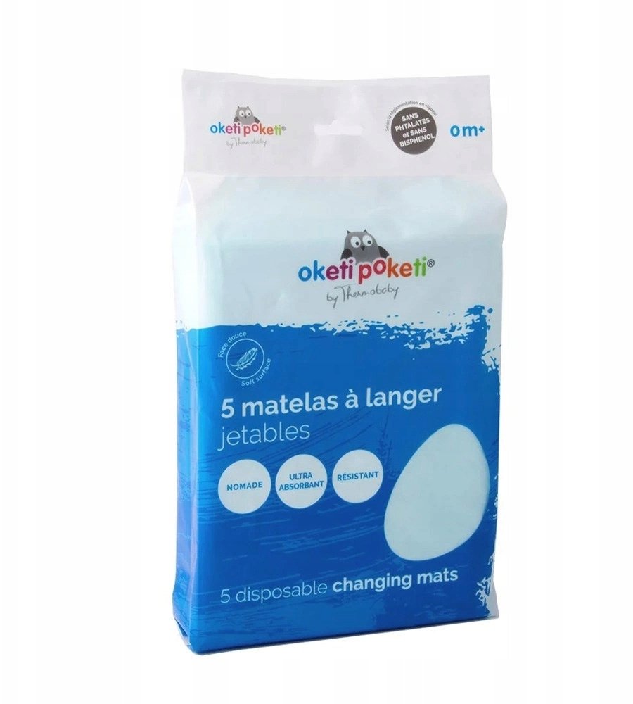 Thermobaby Maty do przewijania jednorazowe Oketi Poketi 5 szt 40x60 cm