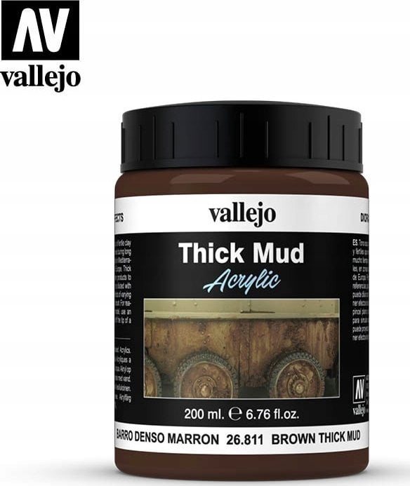Vallejo Vallejo: 26.811 - Diorama FX - Thick Mud - Brown Mud (200 ml)