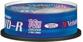 Verbatim DVD-R 4.7 GB 16x 25 sztuk (43538)