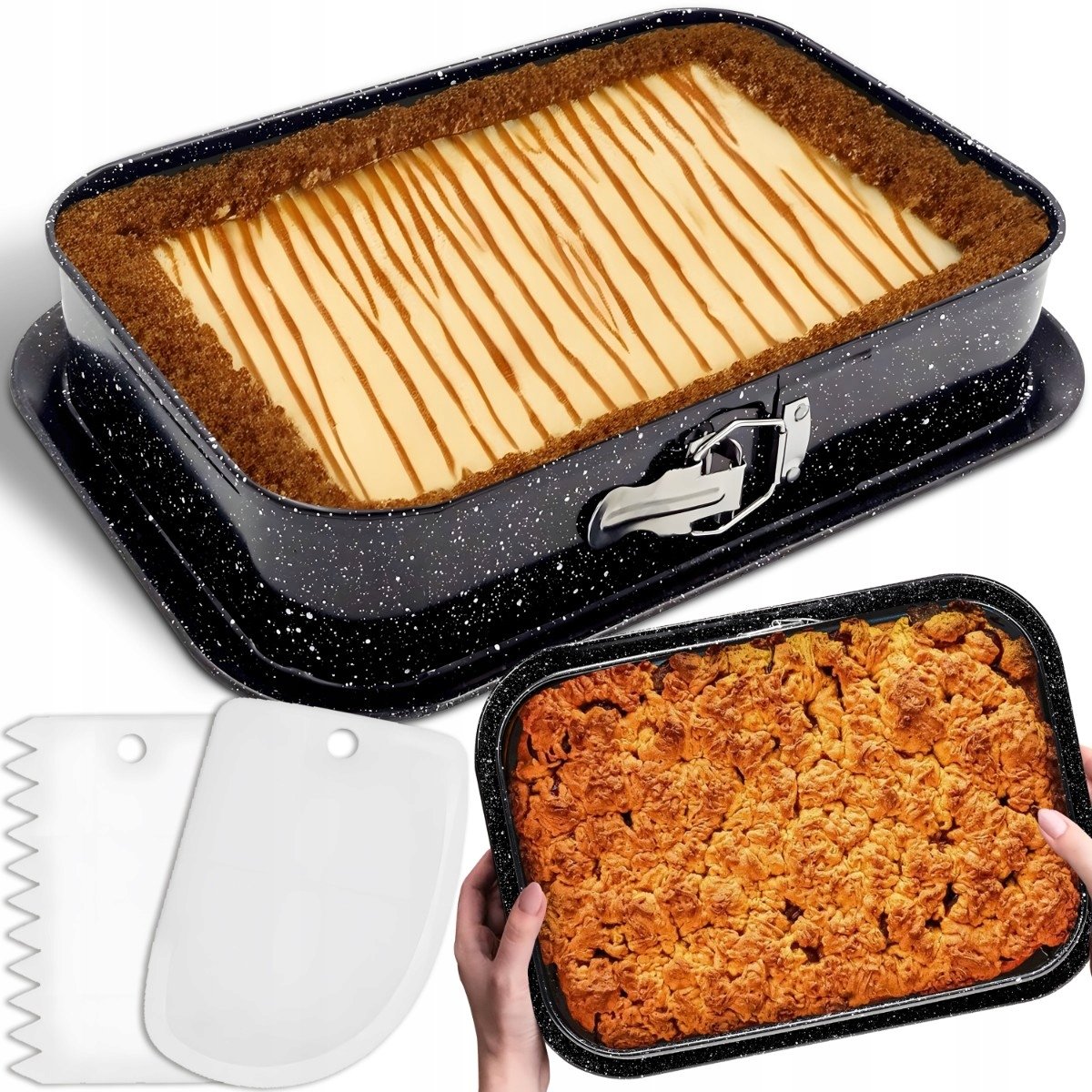 Retoo FORMA DO PIECZENIA TORTOWNICA BLACHA NON-STICK STAL