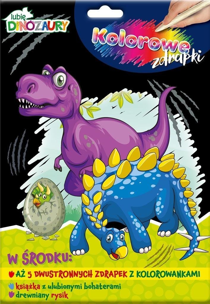 Media Service Zawada Lubię Dinozaury Kolorowe zdrapki cz.1