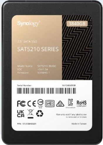 Dysk serwerowy Synology SAT5210 3.84TB 2.5'' SATA III (6 Gb/s) (SAT5210-3840G)